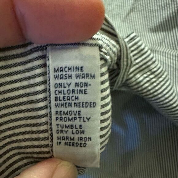 Ralph Lauren seersucker button up shirt custom fit large - Picture 8 of 9